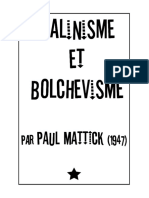 Paul Mattick - Stalinisme et bolchévisme (1947)
