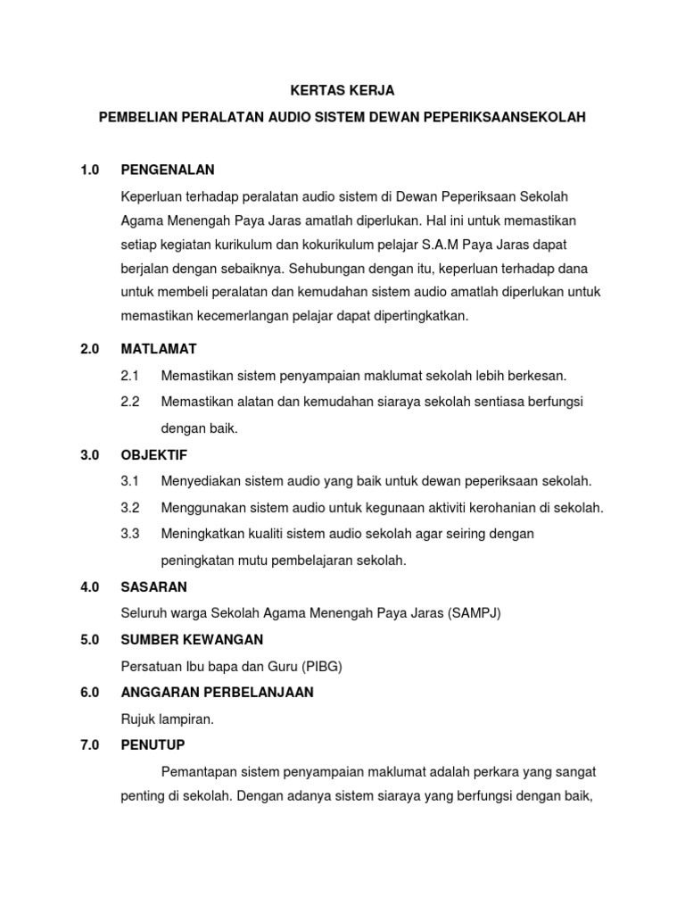 Kertas Kerja Siaraya Dewan Pep Sek Docx