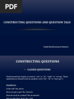 Constructing Questions and Question Tags