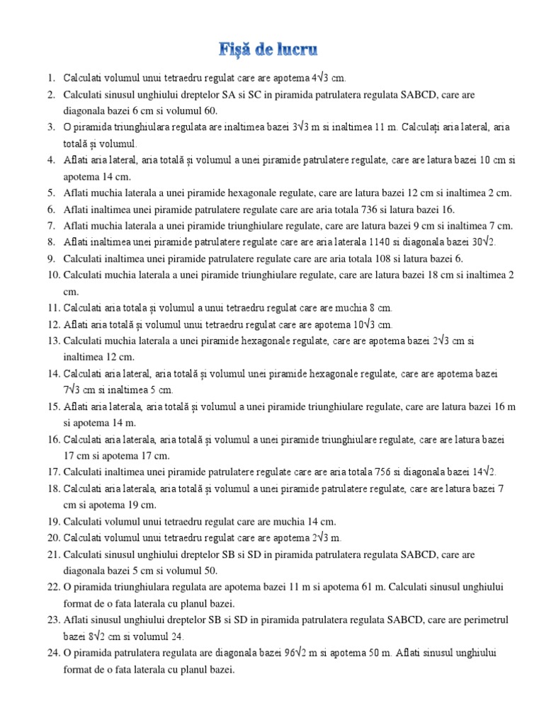 Fisa Piramida | PDF