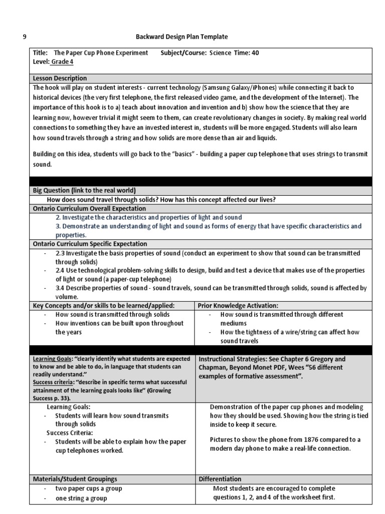 Paper Cup Phone Experiment | PDF | Telephone | Sound
