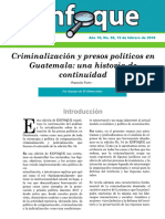 ENFOQUE No. 55 Criminalización y presos políticos en Guatemala una historia de continuidad  segunda parte