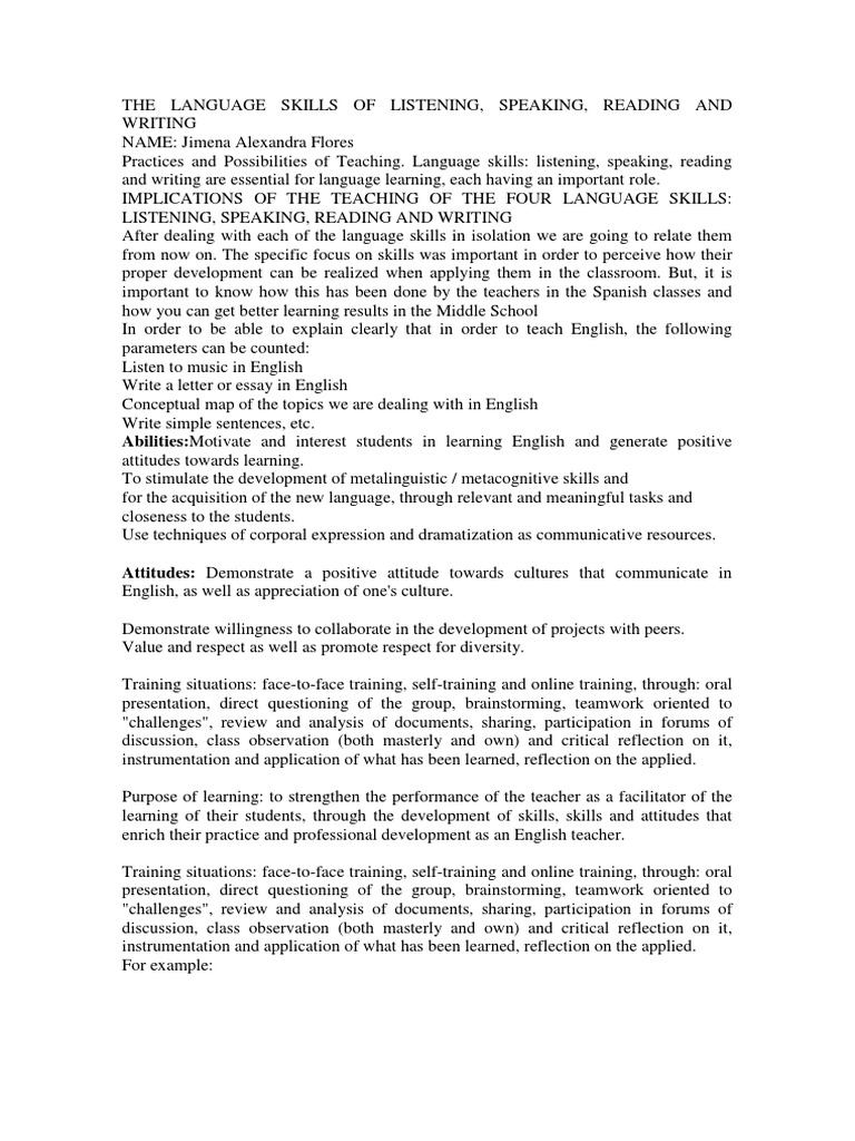Teaching Language Skills in English Education | PDF | Educational ...