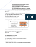 Cantidad de Ladrillos y Volumen de Mortero Por m2 de Muro