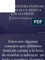 5 CONSEJOS PARA ENSEÃ‘AR A SUBRAYAR UN TEXTO.pptx