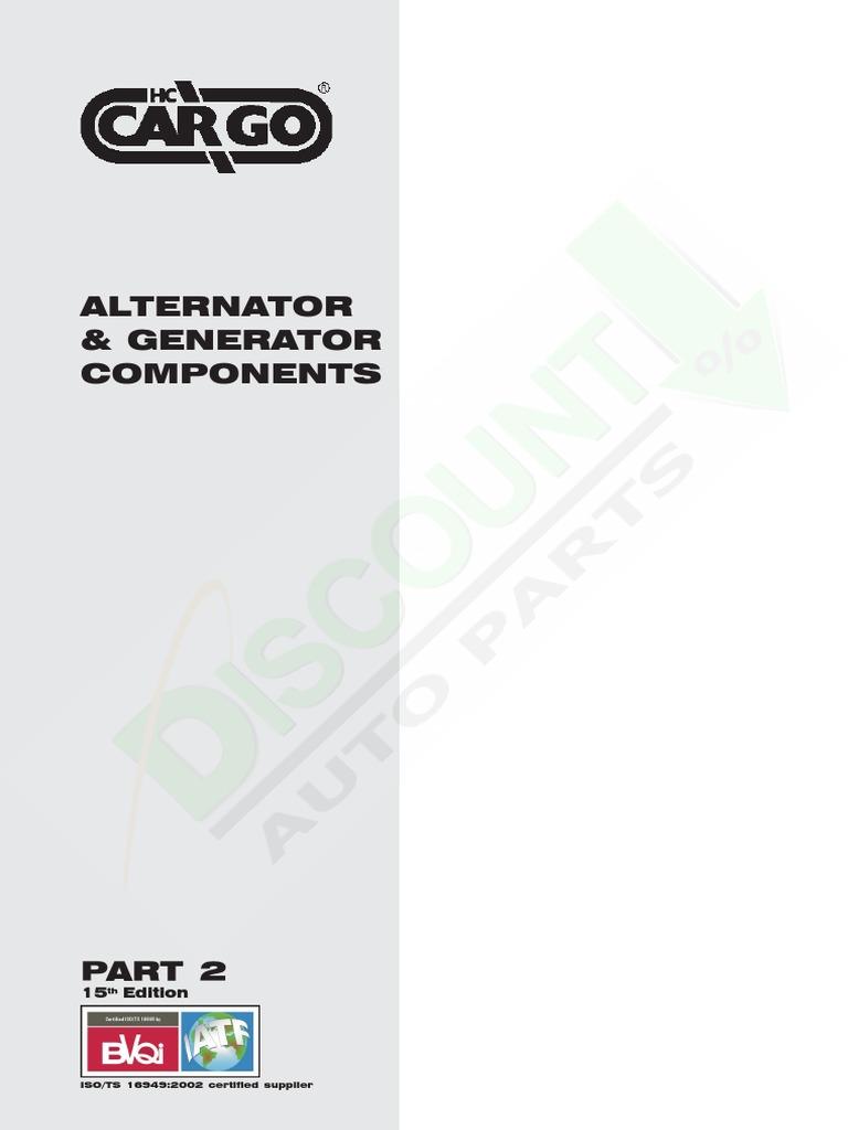 Cargo Alternators Components | PDF | Manufactured Goods | Machines