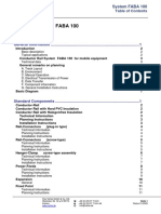 Table of contents FABA 100 system