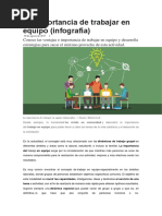 La Importancia de Trabajar en Equipo