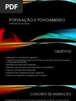 População e Povoamento - Mobilidade Da População