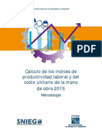 Cálculo de Los Índices de Productividad Laboral 2015 PDF