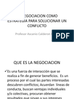 Negociacion (Estrategia para Solucionar Conflictos)