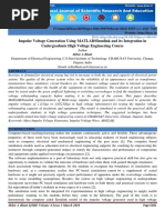 Impulse Voltage Generation Using MATLAB/Simulink and Its Integration in Undergraduate High Voltage Engineering Course