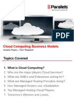 Cloud Computing Business Models: Antonio Piraino - Tier1 Research