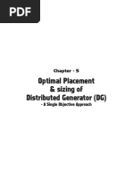 Optimal Placement & Sizing of Distributed Generator (DG) : Chapter - 5