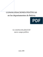 2008 Configuraciones Politicas en Los Departamentos de Bolivia