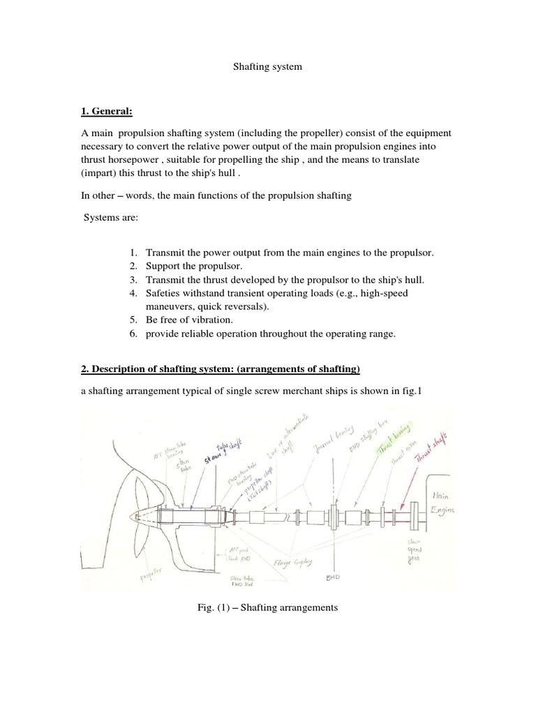 Shafting System PDF Propeller Bearing (Mechanical)
