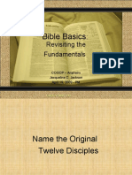 Bible Basics:: Revisiting The Fundamentals