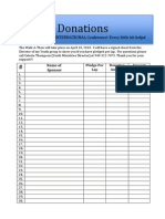 Donation Sheet