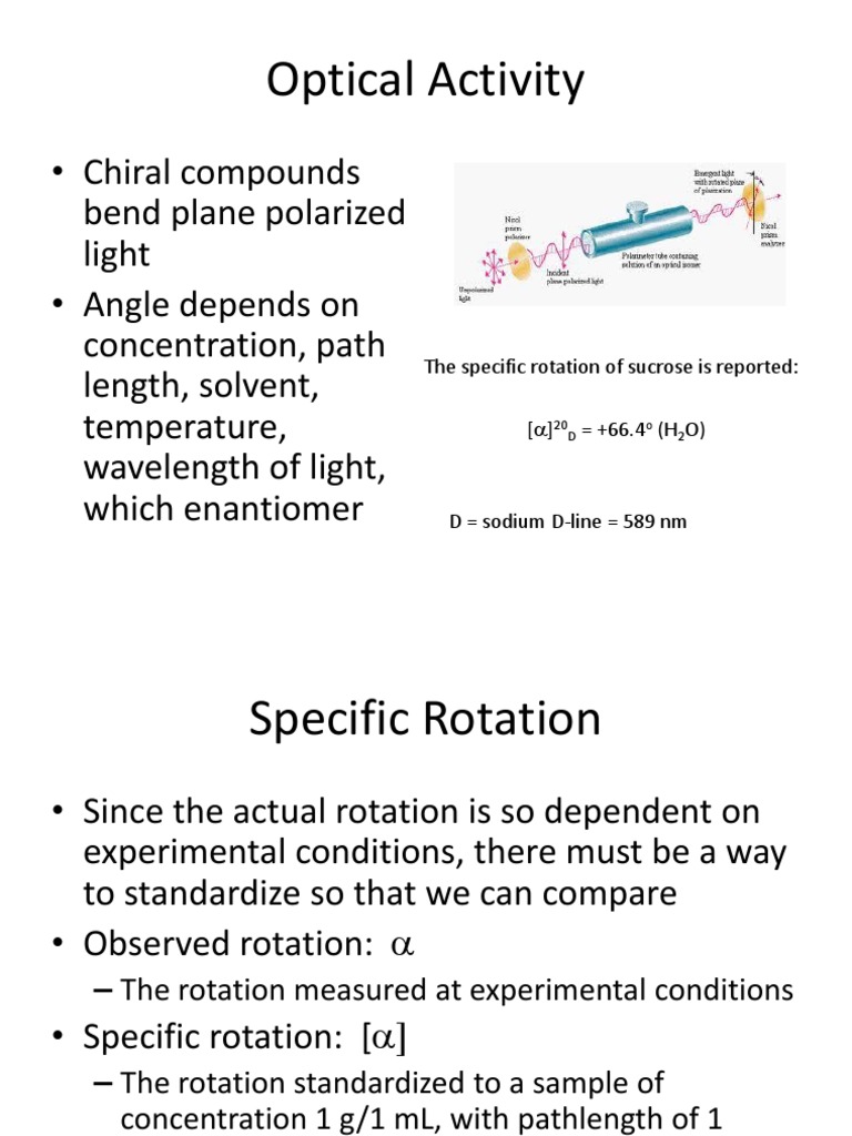 Optical Activity Chemistry Applied And Interdisciplinary Physics