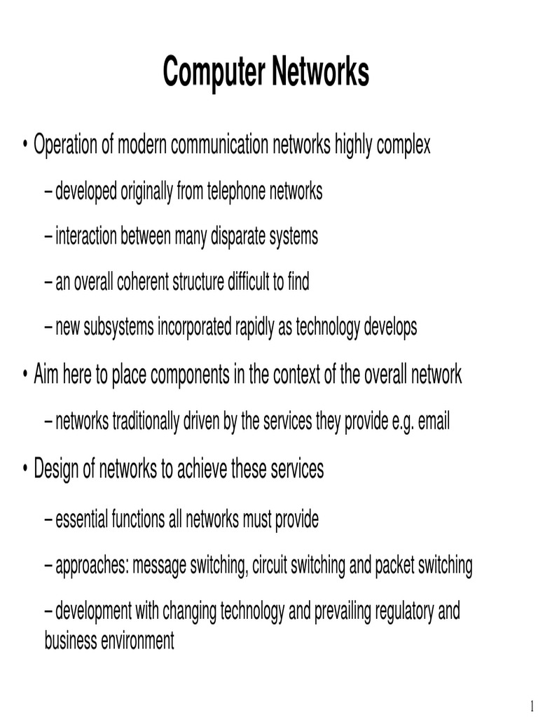 Computer Networks | PDF | Packet Switching | Computer Network
