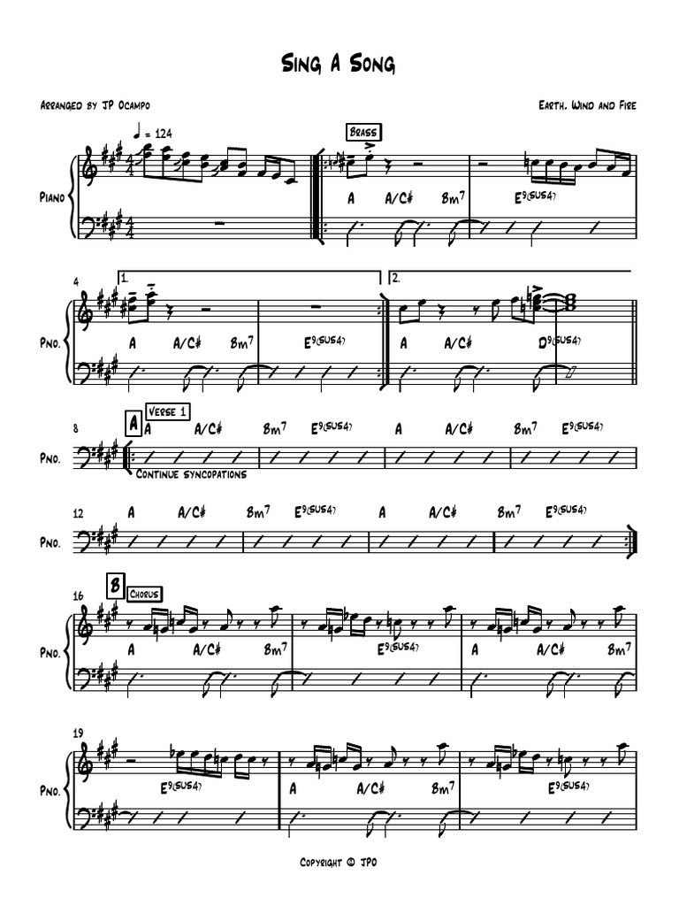Sing A Song - Full Score | PDF | Leisure