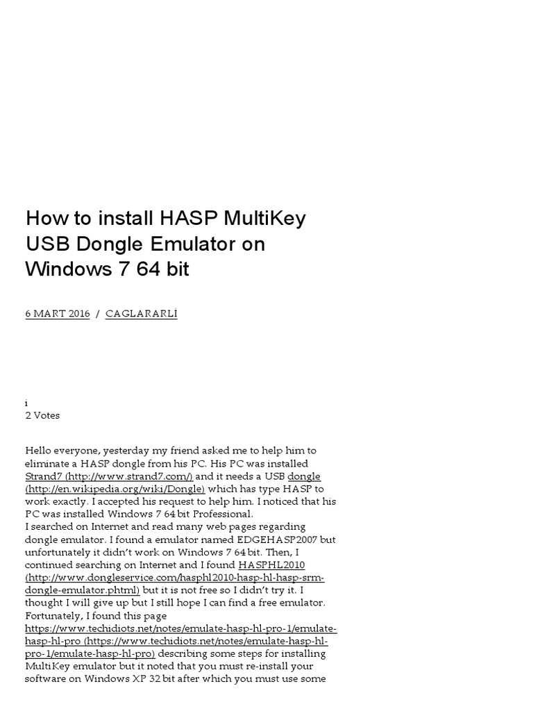 Hasp PDF Windows Registry Device Driver