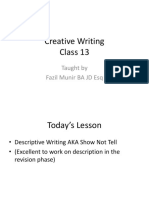 Creative Writing Class 13