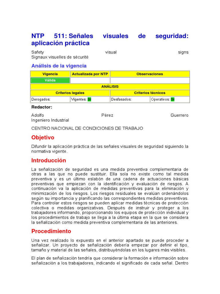 NTP 511 | PDF | Peatonal | Color