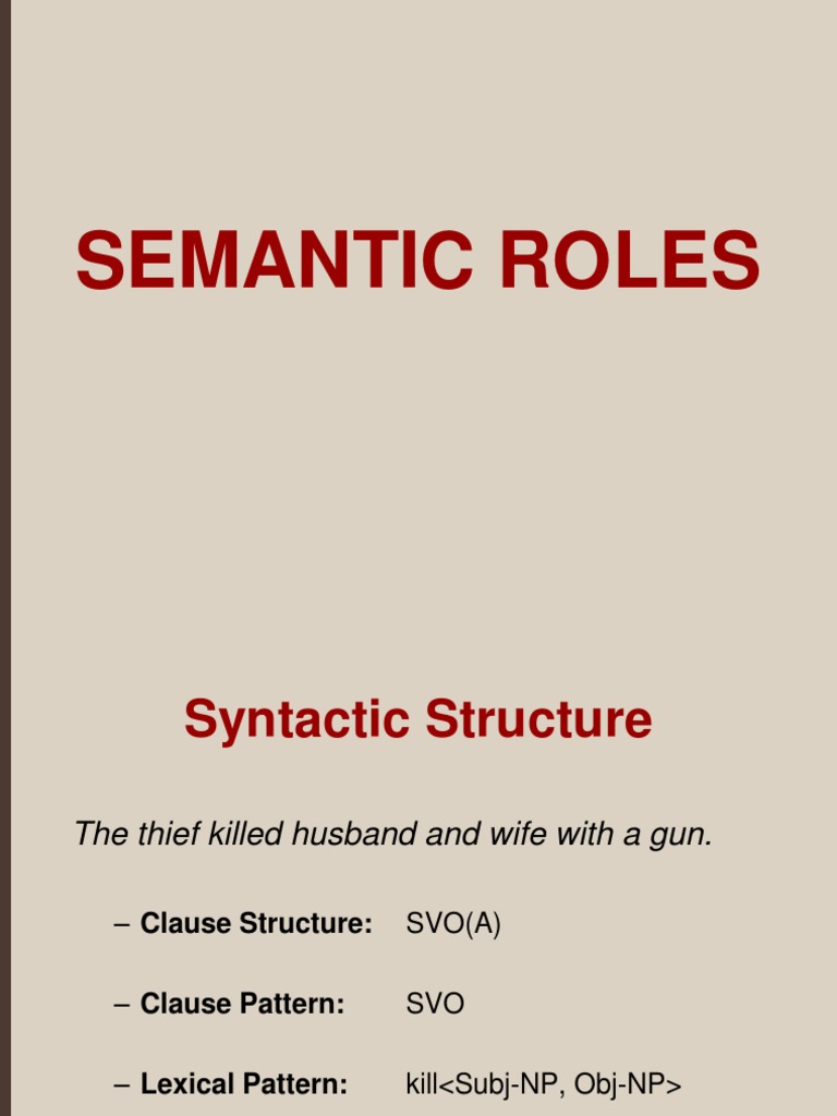 Semantic Roles PDF | PDF | Perception | Rules