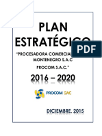 Plan Estratégico PROCOMSAC 2016-2020