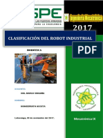 Clasificación y generaciones de robots industriales