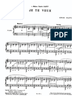 Partituras Satie - Je Te Veux (Sheet Music For Piano)