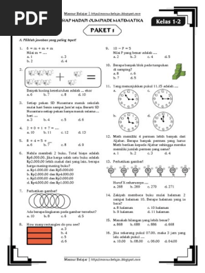Siap Hadapi Olimpiade Matematika Kelas 1 2 Paket 1 Pdf