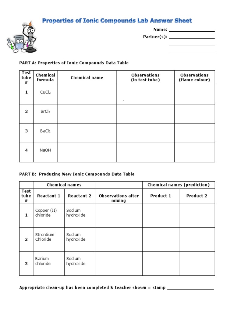 10 lab properties of ionic compounds 2017f with answer sheet 3