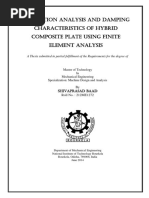 Vibration Analysis and Damping Characteristics of Hybrid Composite Plate Using Finite Element Analysis