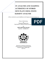 Vibration Analysis and Damping Characteristics of Hybrid Composite Plate Using Finite Element Analysis