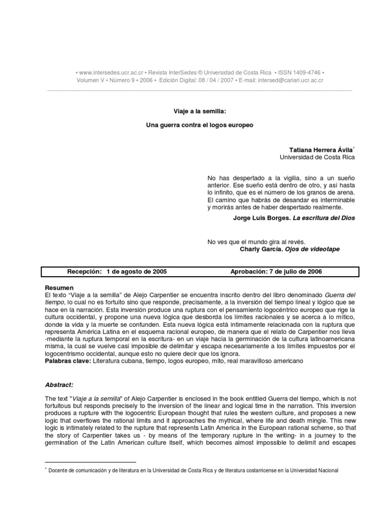 Viaje A La Semilla PDF Hora Mundo Occidental