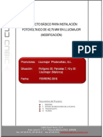 Proyecto Básico para Instalación Fotovoltaico