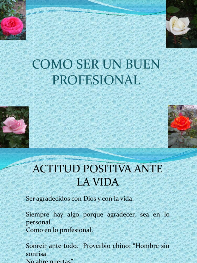Como Ser Un Buen Profesional | PDF | Crecimiento personal y profesional ...