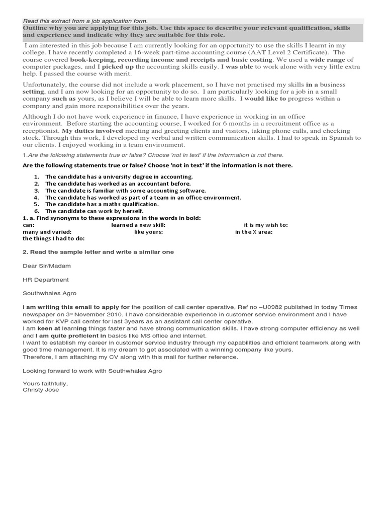 Job Application Insights for Bookkeepers | PDF | Call Centre | Business