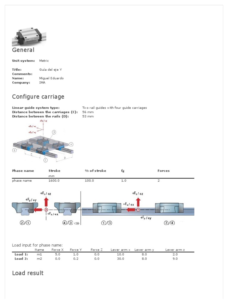 SKF Linear Guide Calculator Machines Mechanical Engineering
