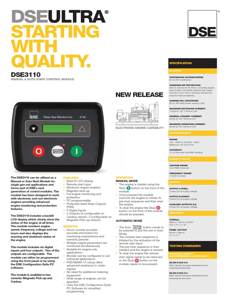 Deep Sea 3110 Manual PDF Compatibility Amplifier