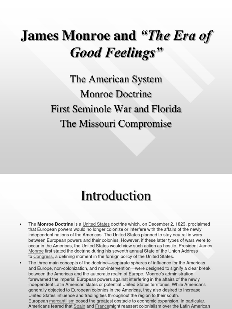 The Monroe Doctrine 2 Global Politics Política - 