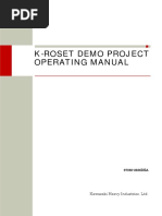 K-ROSET Demo Operating Manual - EN