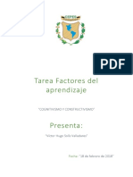 Teoría Cognitivista y Teoría Constructivista