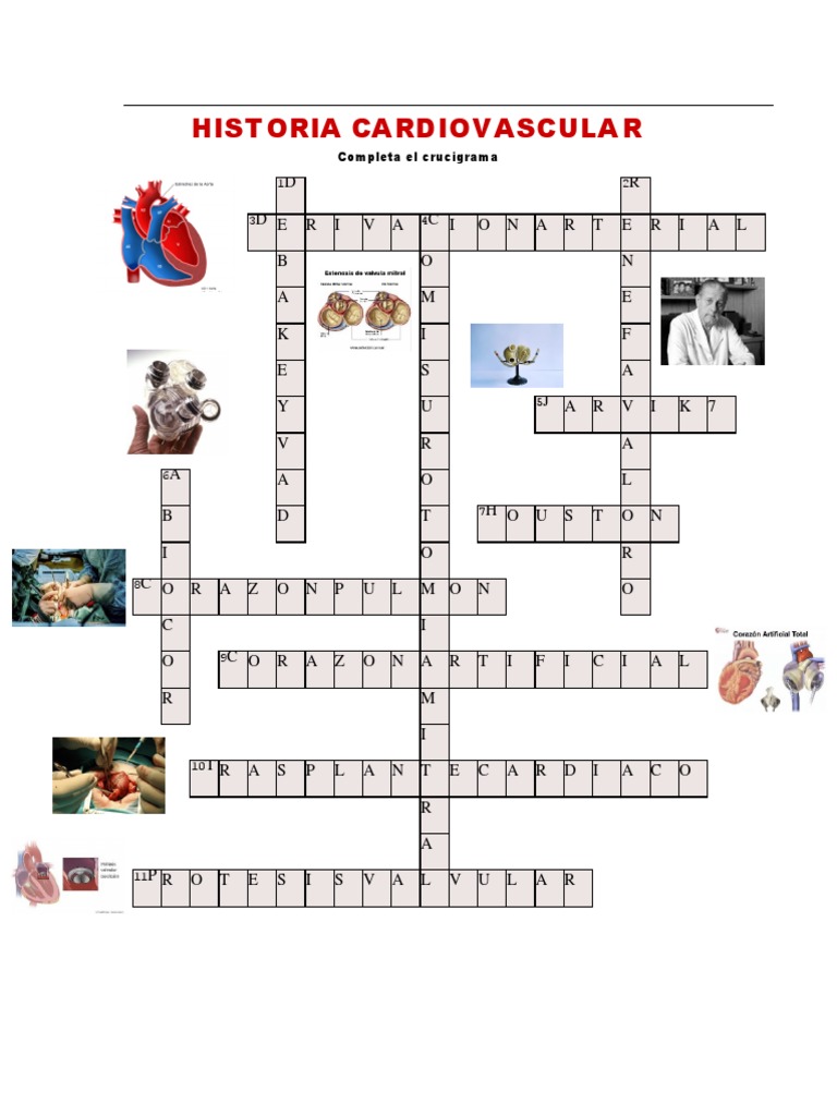 crucigrama | Cirugía | Especialidades Medicas
