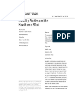 Usability Studies and The Hawthorne Effect PDF