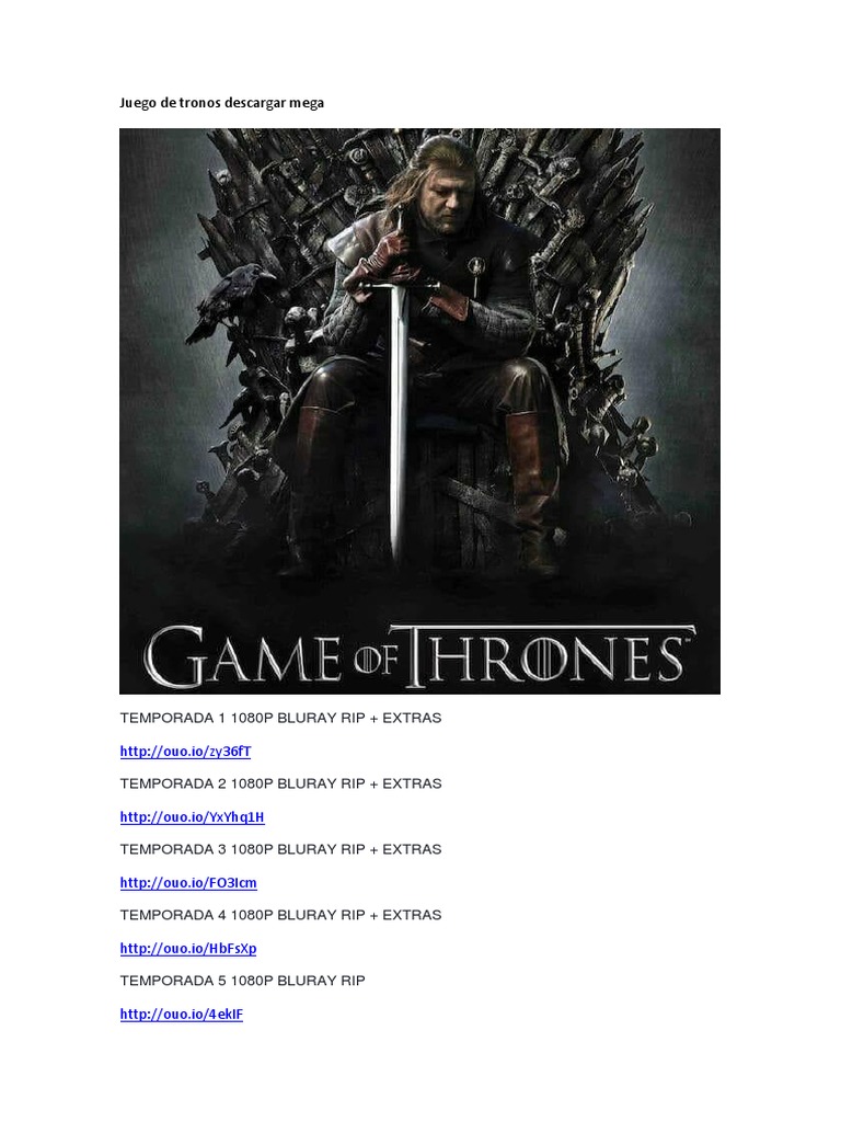 Descargar Juego De Tronos Mega Castellano