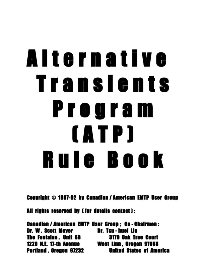 Atp Rulebook PDF Parameter Programming) Computer File