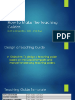 How to Make the Teaching Guides June 1-3
